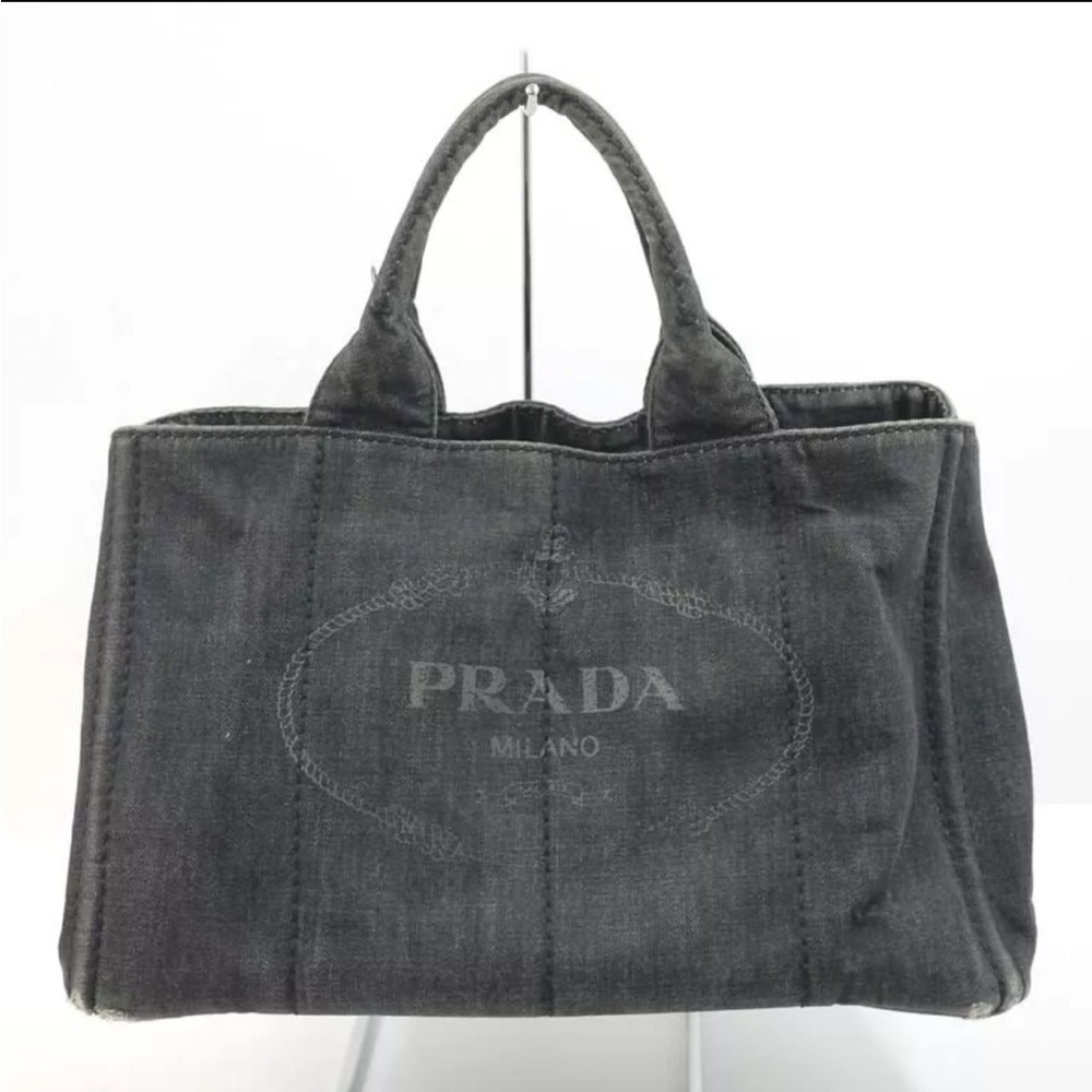 Prada Black Denim Tote Bag
